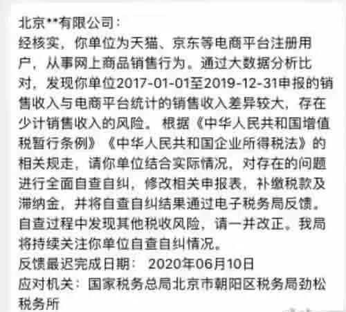 電子稅務(wù)局發(fā)送的“風(fēng)險自查提示”